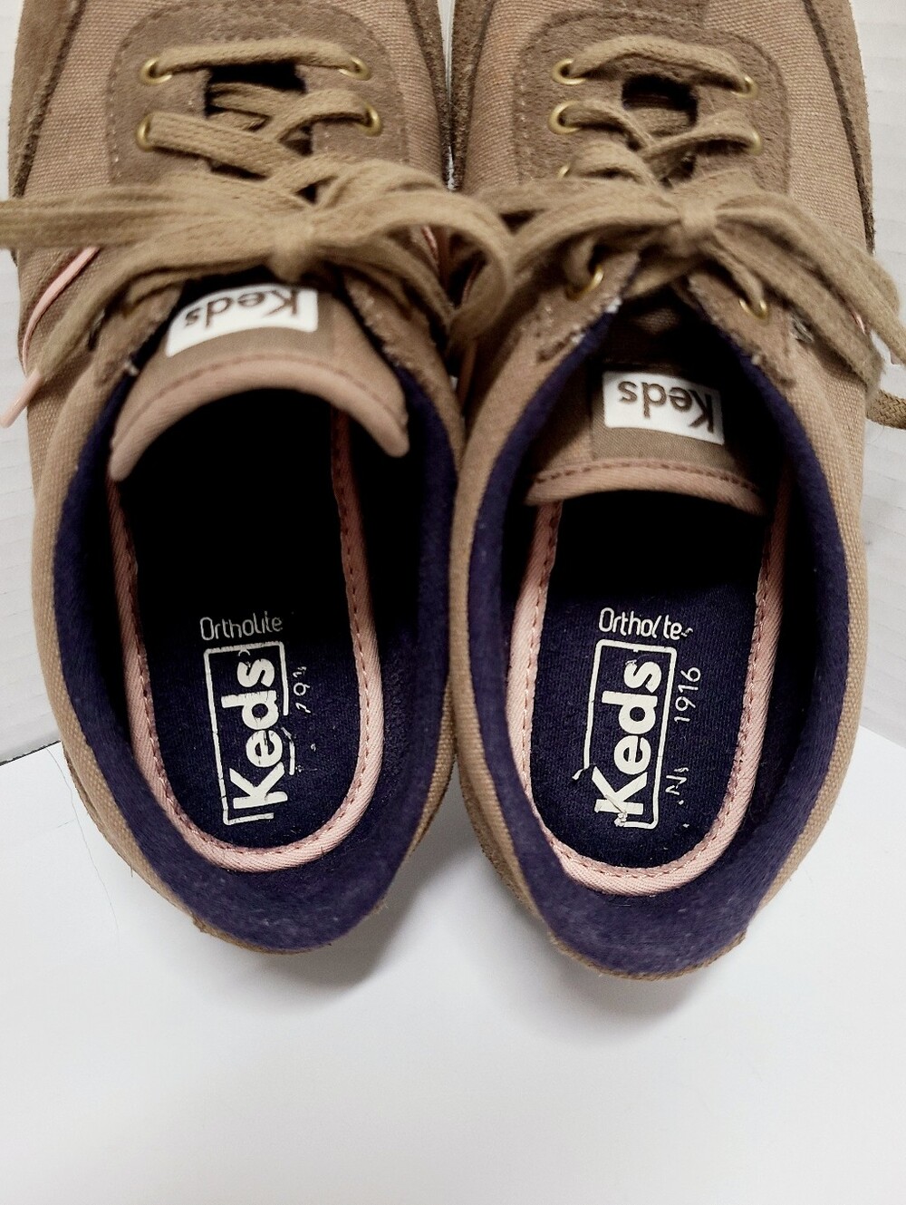 Keds Craze T-Toe Brown Suede Sneakers Pink Trim Sz 6 - Picture 12 of 12